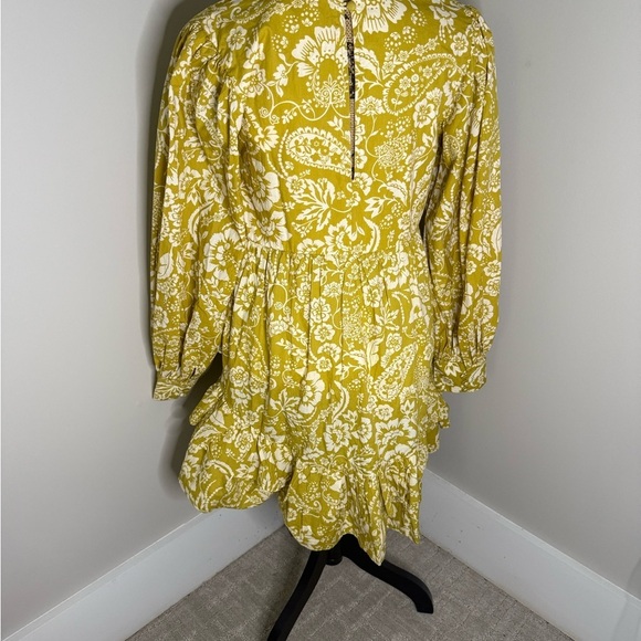 Mauve Yellow Floral Mini‎ Dress - Picture 10 of 11